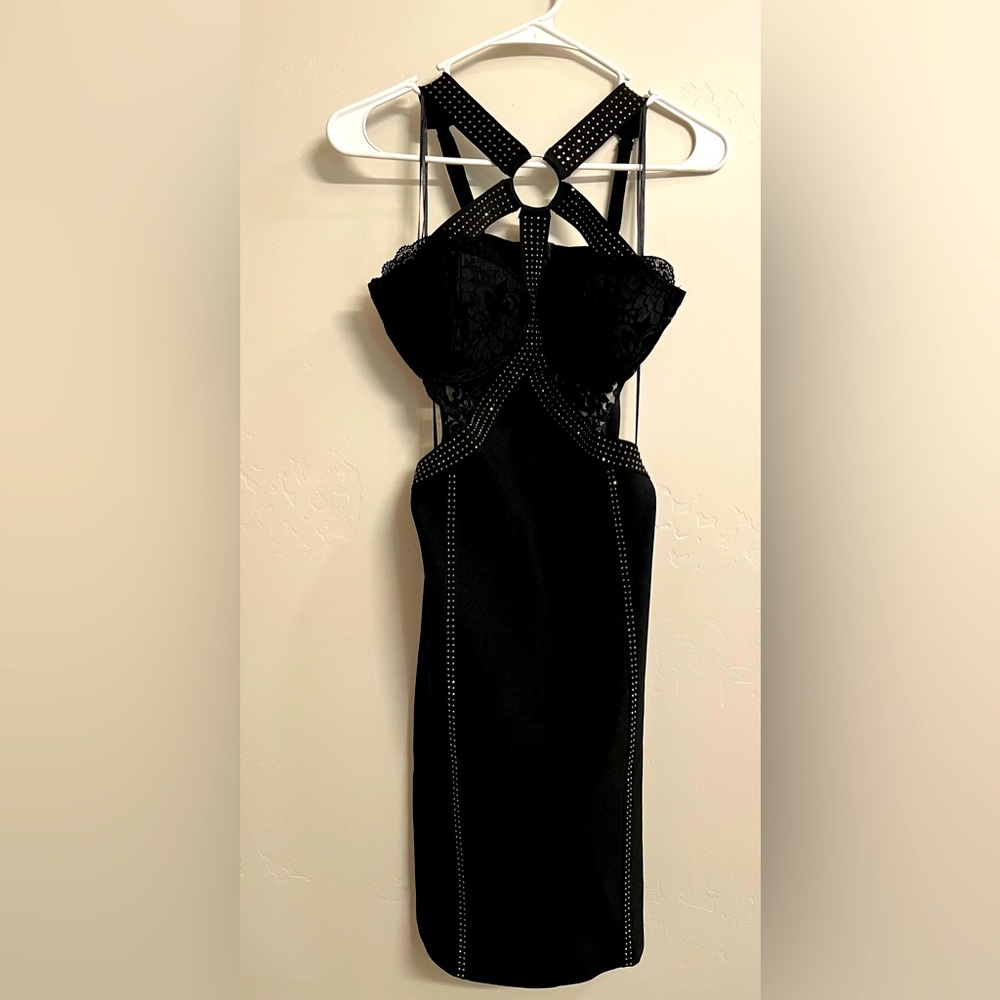 Akira Black dress with rhinestones